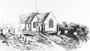 Hordle old church, Hordle Cliff